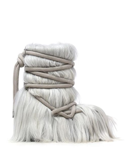 Rick Owens Lunar Mega Tractor Boots in White for Men | Lyst