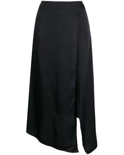 Stella McCartney Blue Asymmetric High-Waisted Midi Skirt
