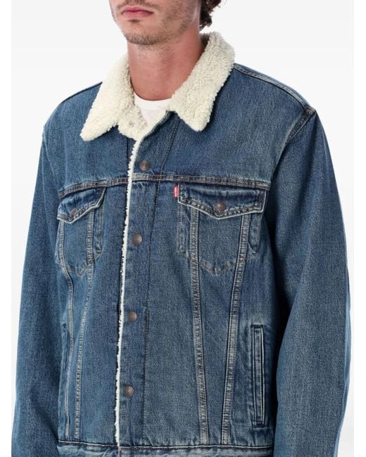 Levi's Blue Denim Type Iii Sherpa Trucker Jacket for men
