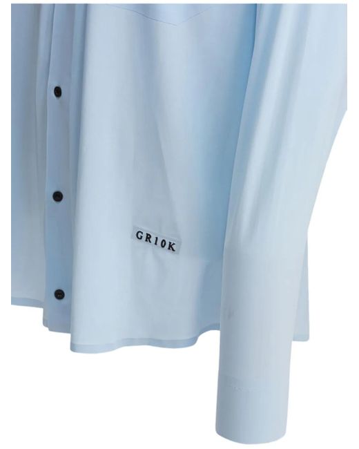 Camicia Con Tasche di GR10K in Blue da Uomo