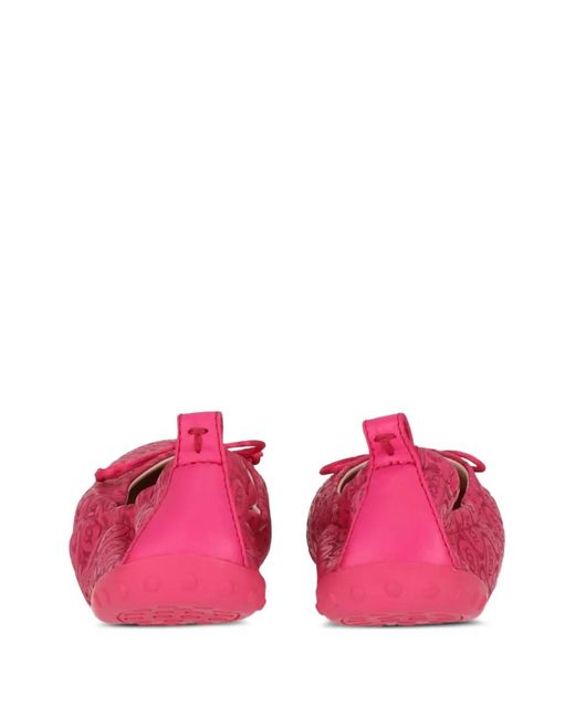 Tod's Pink Patterned Ballet Flats
