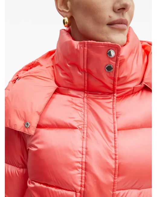 Patrizia Pepe Red Buttoned Padded Jacket