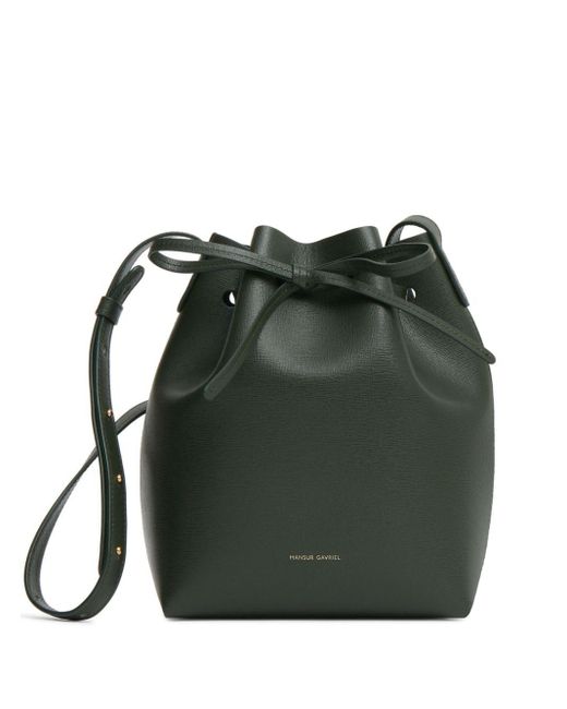 Shop Mansur Gavriel Mini Leather Bucket Bag
