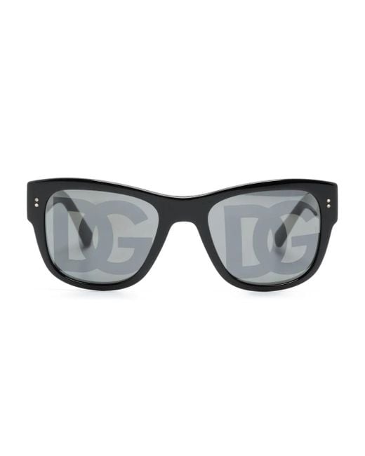 Dolce & Gabbana Gray Domenico Logo-Print Tinted Sunglasses for men