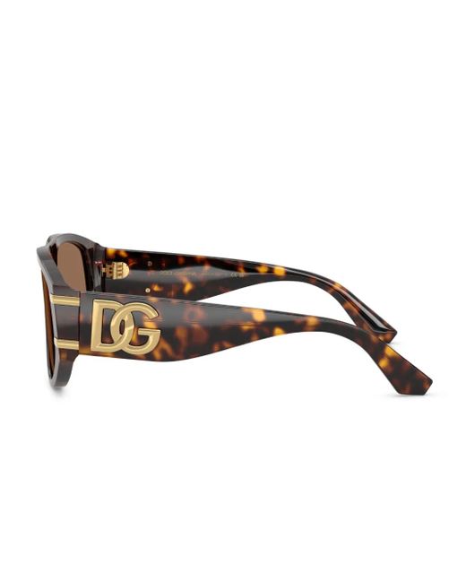 Dolce & Gabbana Brown Tortoiseshell-Effect Sunglasses