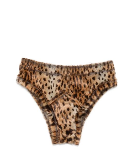 Martine Rose Brown Animal-Print Shorts for men