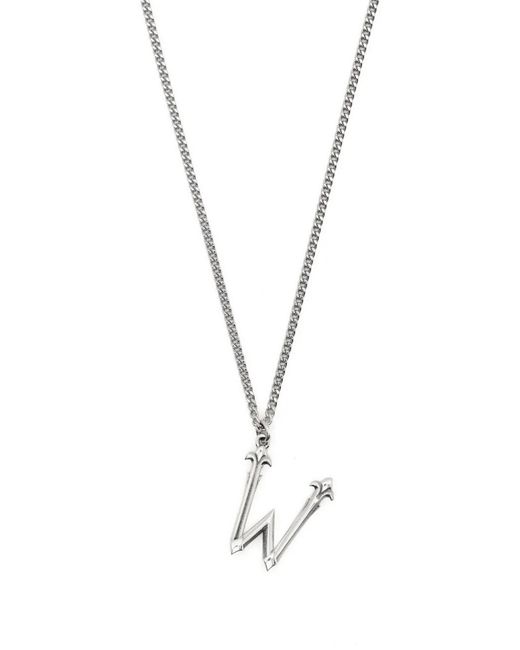 Emanuele Bicocchi Metallic Alphabet Pendant Necklace