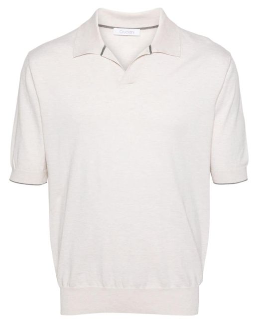 Cotton polo shirt di Cruciani in White da Uomo