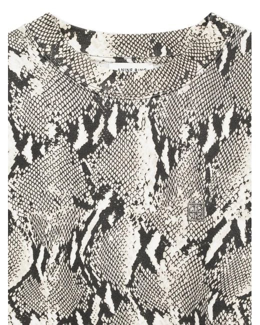 Anine Bing White Python Sweatshirt