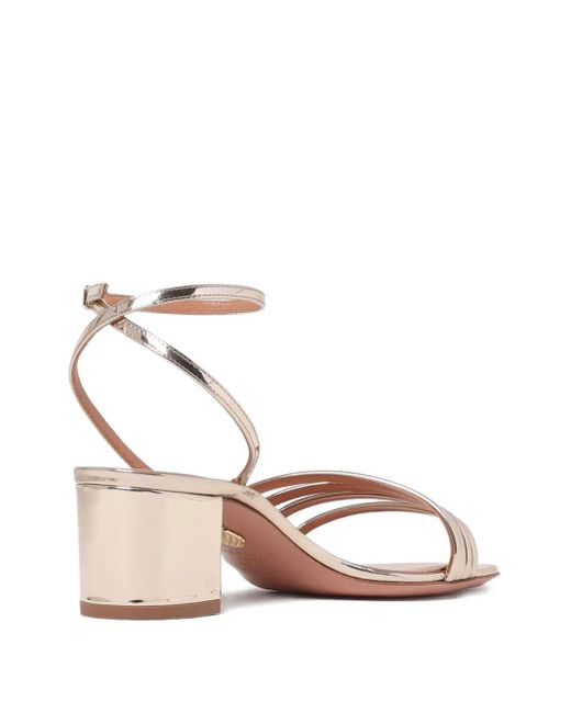Aquazzura Natural 50Mm Latour Block-Heel Sandals