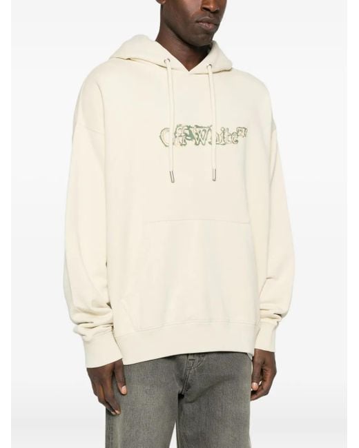 Off-White c/o Virgil Abloh Natural Hoodie Cloudy Arrow Skate Cotton for men
