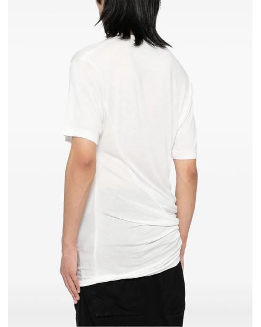 Julius White Draped Asymmetric T-Shirt for men