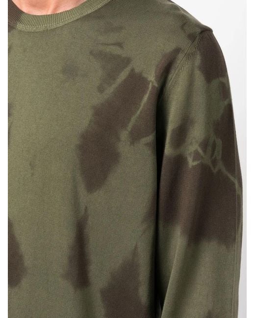 Woolrich Green Tie-Dye Knit Jumper for men