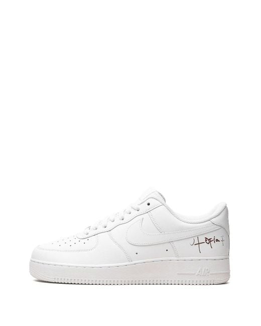 Nike White X Travis Scott Air Force 1 Low 07 Utopia Edition Sneakers
