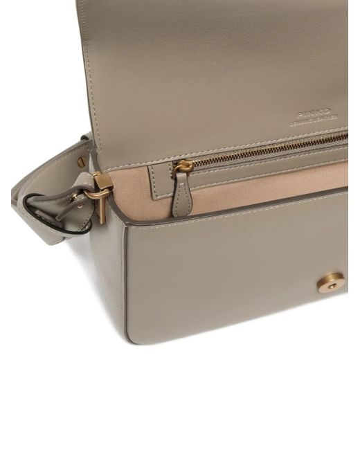 Pinko Gray Leather Crossbody Bag