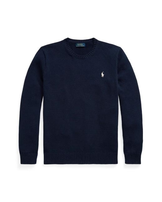 Polo Ralph Lauren Blue Embroidered Pony Sweater for men