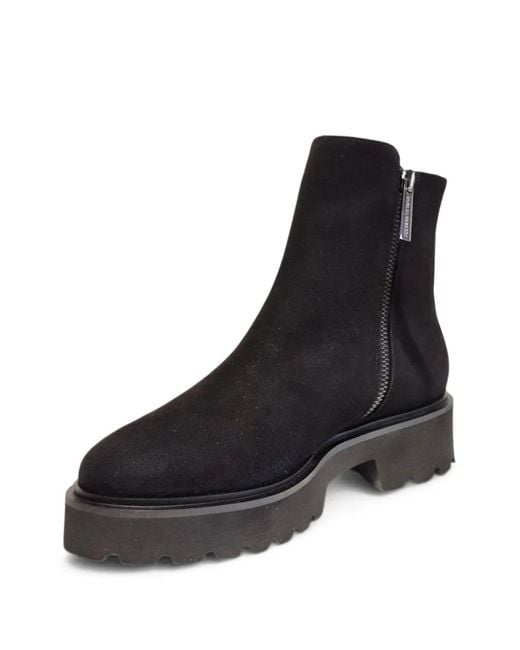 Casadei Black Logo-Plaque Boots