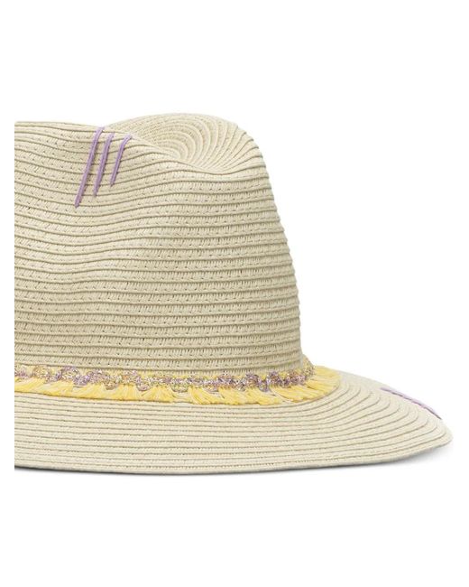 The Hat Gang White Embroidered Raffia Hat
