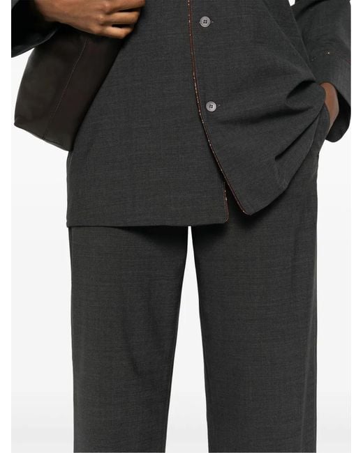Fabiana Filippi Black Mélange-Effect Trousers