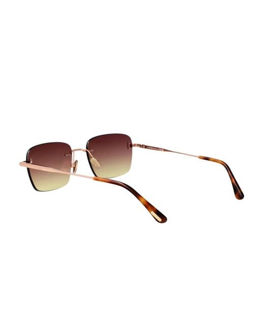 Tom Ford Brown Jake Rectangle-Frame Sunglasses for men