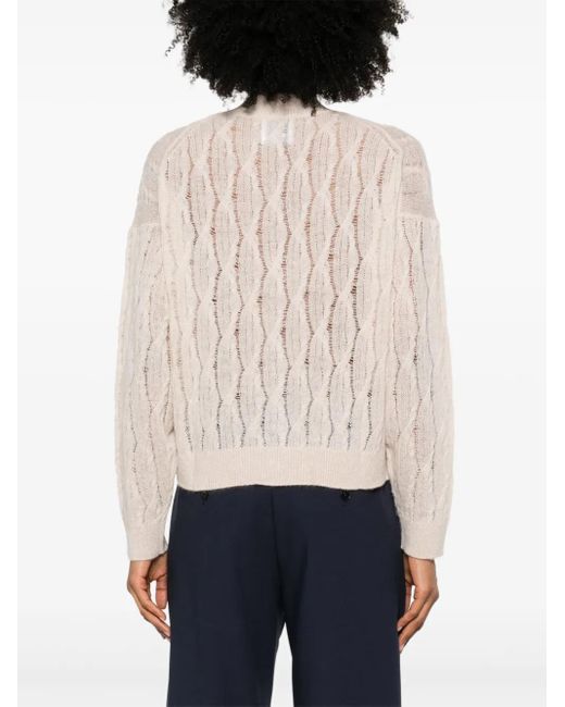 Allude カシミア カーディガン Natural