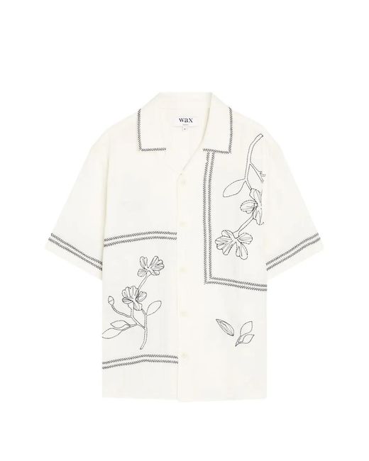 Wax London White Didcot Short-Sleeve Shirt for men