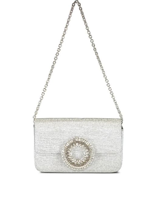 Sac Porté Épaule Crystal Hoop Aquazzura en coloris White