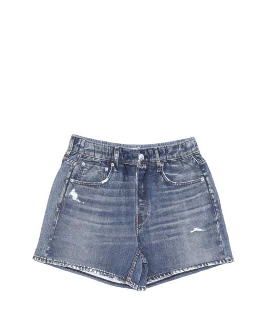 Rag & Bone Blue Distressed Pocket Shorts