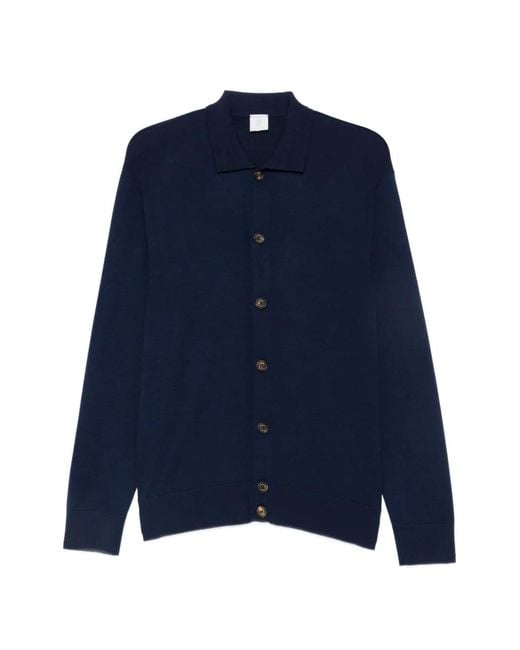 Eleventy Blue Button-Fastening Cardigan for men