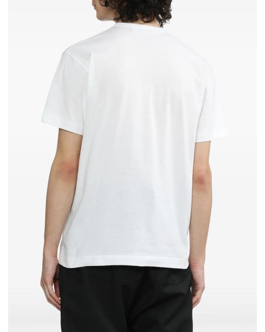 Camiseta con corazón estampado COMME DES GARÇONS PLAY de color White