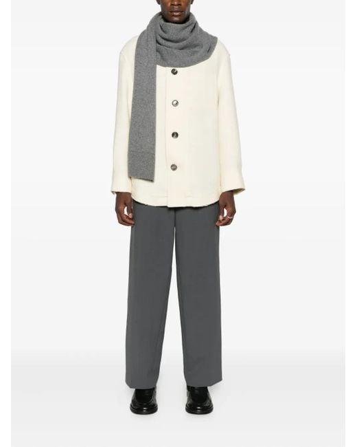 AMI White Point-Collar Shirt Jacket for men