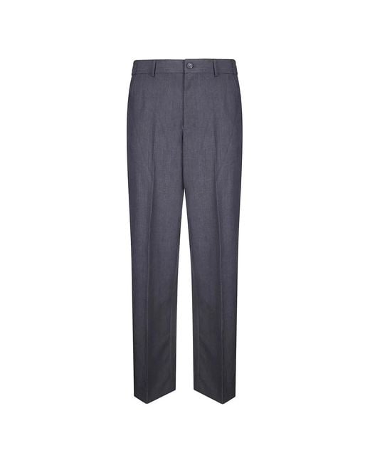 A.P.C. Blue Dylan Pressed-Crease Trousers for men
