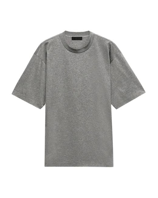 Prada Gray Cotton T-Shirt for men