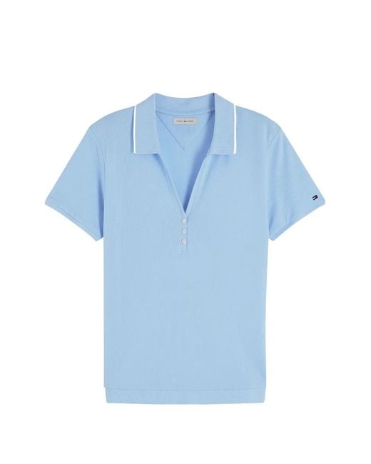 Tommy Hilfiger Blue Short-Sleeve Polo Top
