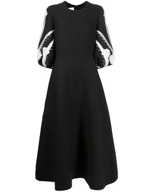 Abito Midi Con Paillettes di Valentino Garavani in Black