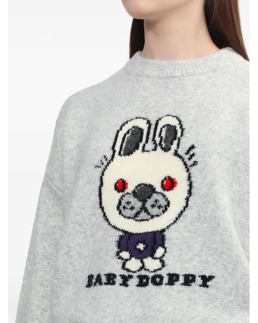 A Bathing Ape White Graphic Knit Jumper