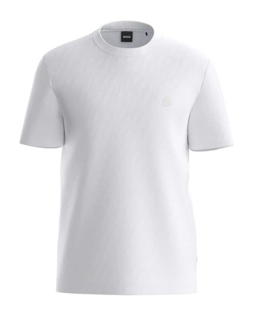 メンズ Boss ロゴ Tシャツ White