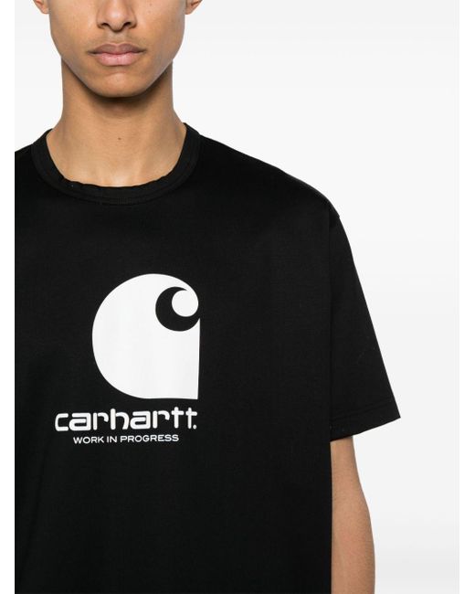T-shirt con stampa Junya Watanabe x Carhartt di Junya Watanabe in Black da Uomo