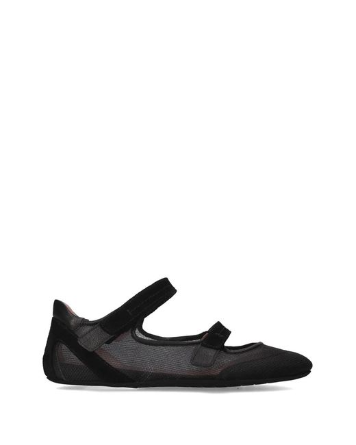 Premiata Black Mary Janes Strap Ballet Flats