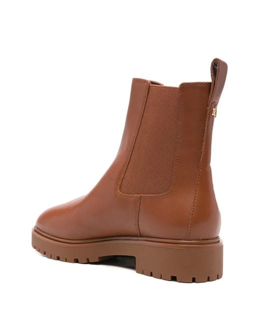 Ralph Lauren Brown Elastic-Panelled Boots