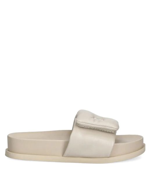 ARMANI EXCHANGE White Wattierte Sandalen mit Logo
