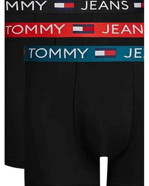 Tommy Hilfiger Black Logo-Print Boxers (Pack Of Three) for men