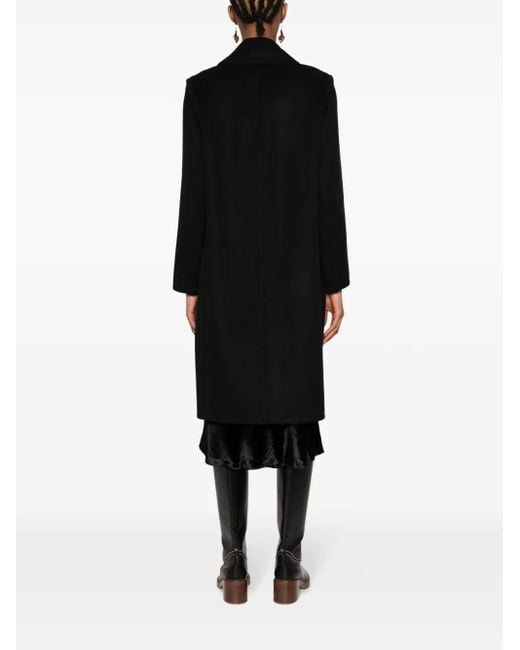 Vince Black Trenchcoat Mit Gürtel