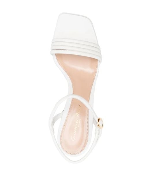 Gianvito Rossi Lena プラットフォーム レザーサンダル White