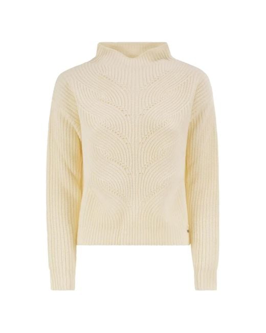 Herno White Knit High-Neck Sweater