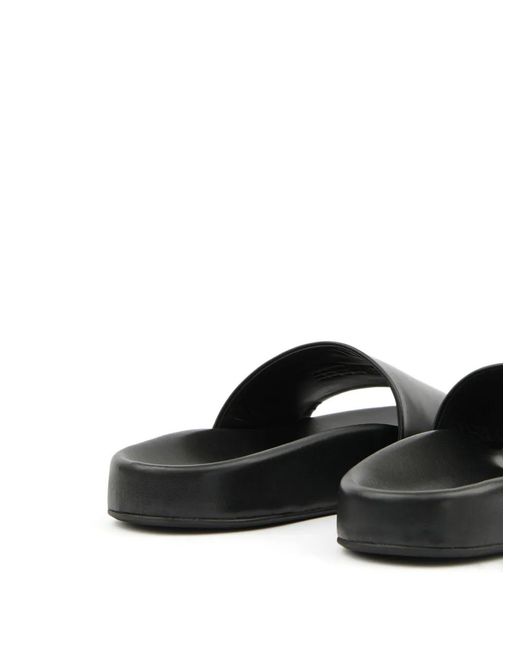 MM6 by Maison Margiela Black Numbers-Motif Slides