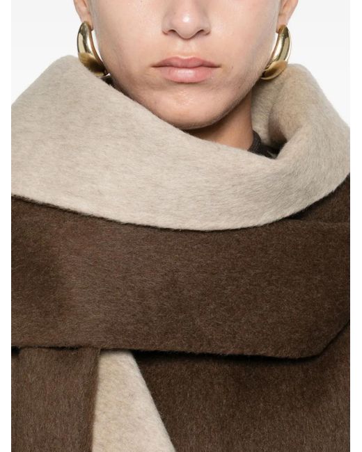 P.A.R.O.S.H. Natural Cape-Detail Belted Coat