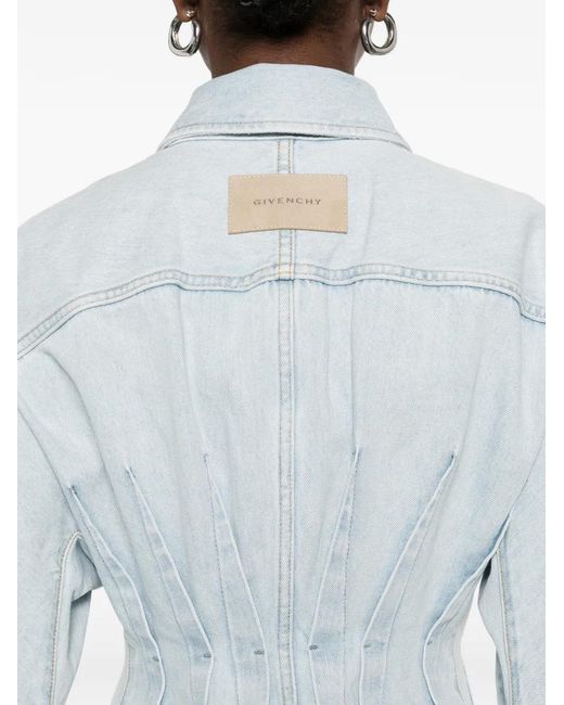 Givenchy White Buttoned Midi Denim Dress