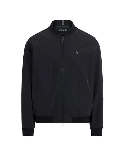 Ralph Lauren Black Zipped Bomber Jacket for men