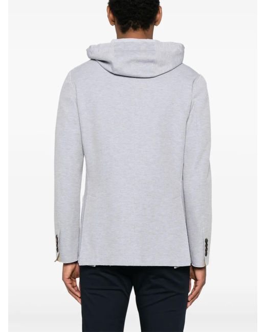 Eleventy Gray Hooded Blazer for men